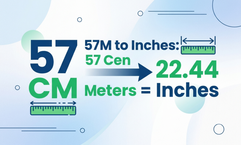 57 cm to inches