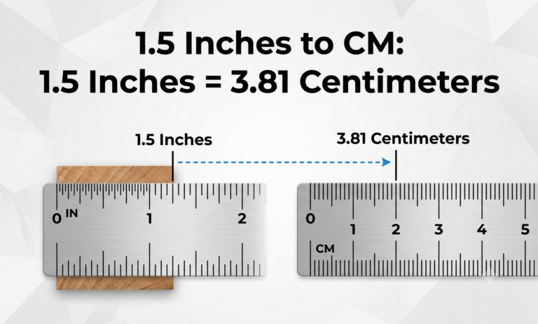 1.5 inches to cm