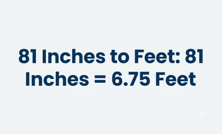 81 inches to feet