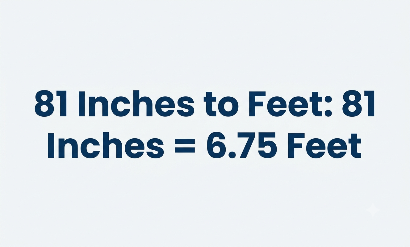 81 inches to feet