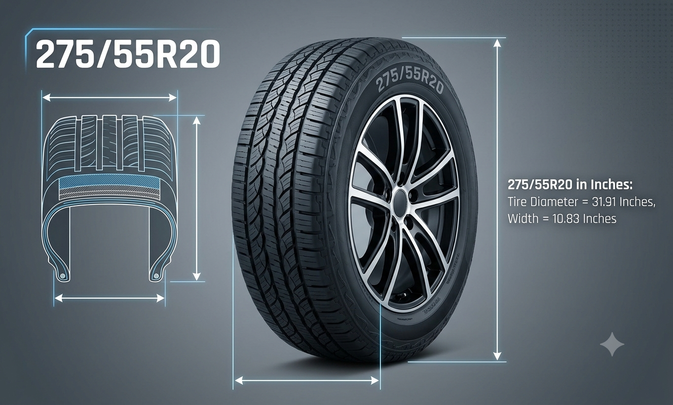 275/55r20 in inches