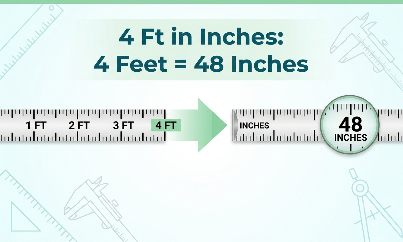 4 ft in inches