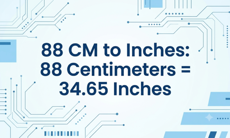 88 cm to inches