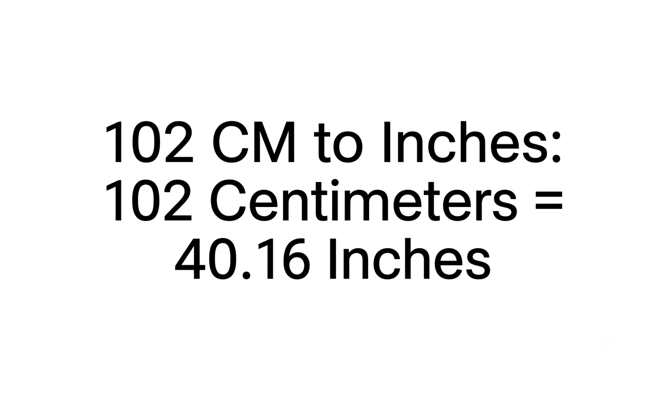 102 cm to inches