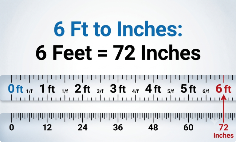 6 ft to inches