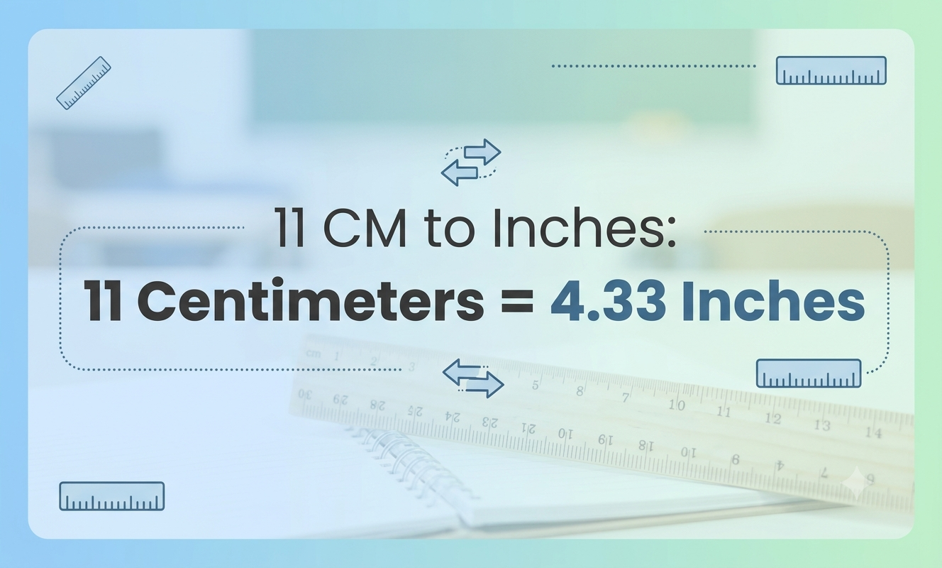 11 cm to inches