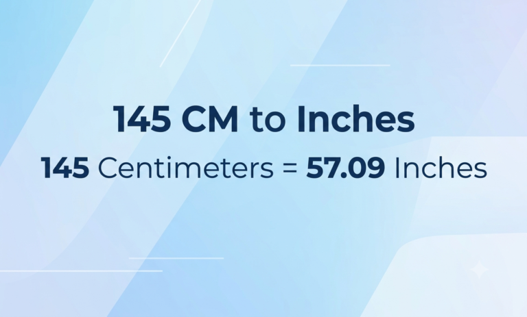145 cm to inches
