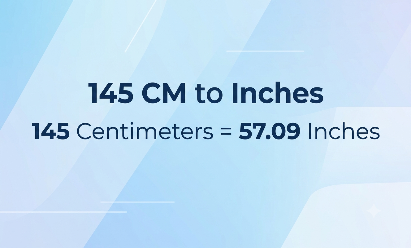145 cm to inches