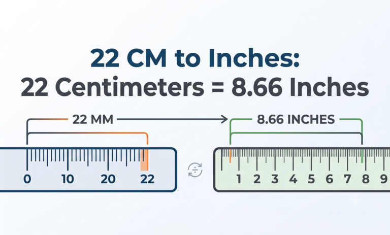 22cm to inches