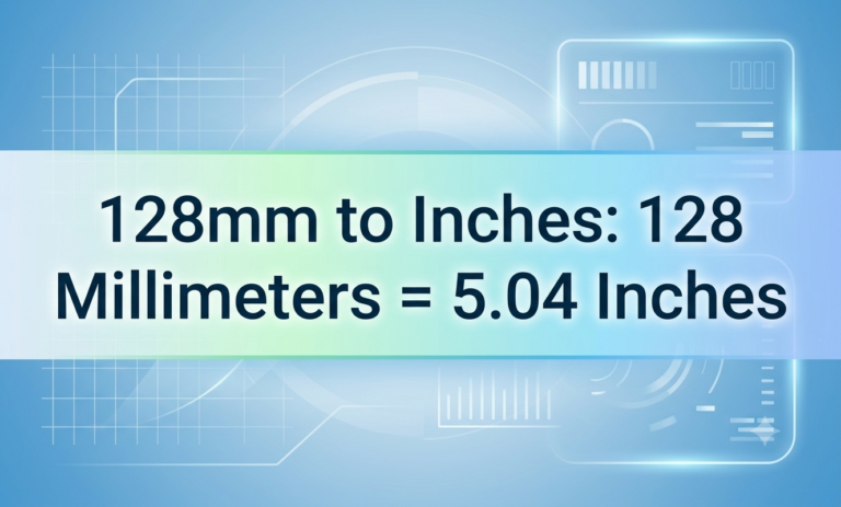 128mm to inches