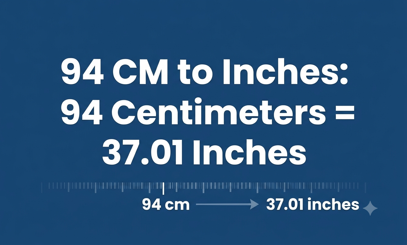 94cm to inches