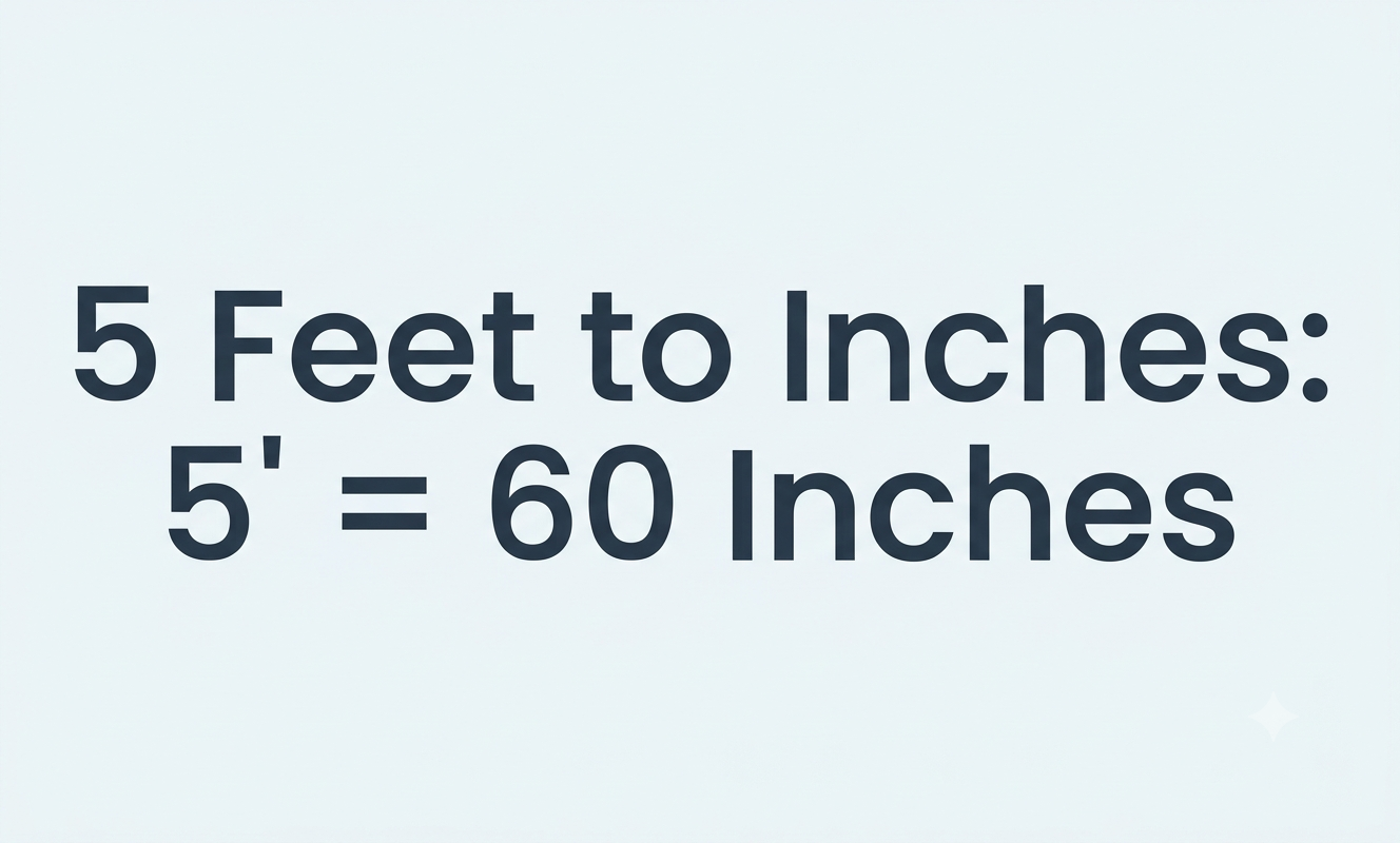 5' in inches