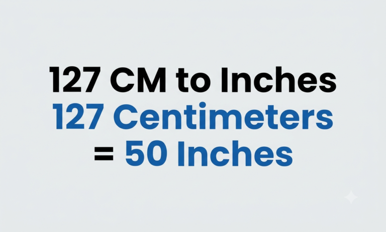 127 cm in inches