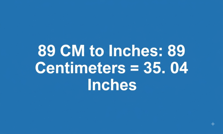 89 cm to inches