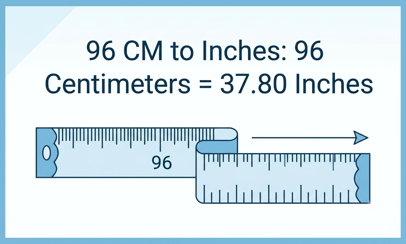 96cm to inches