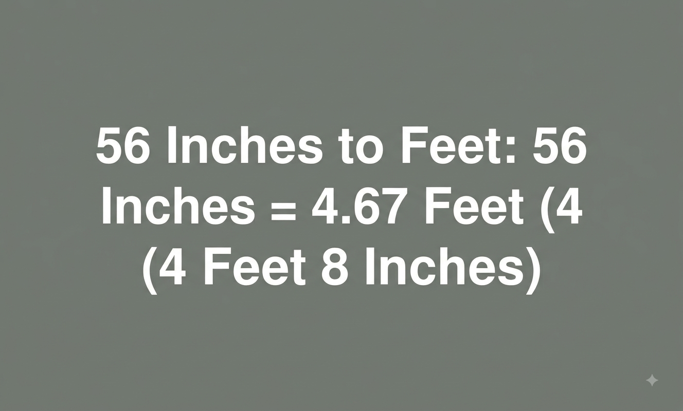 how tall is 56 inches in feet