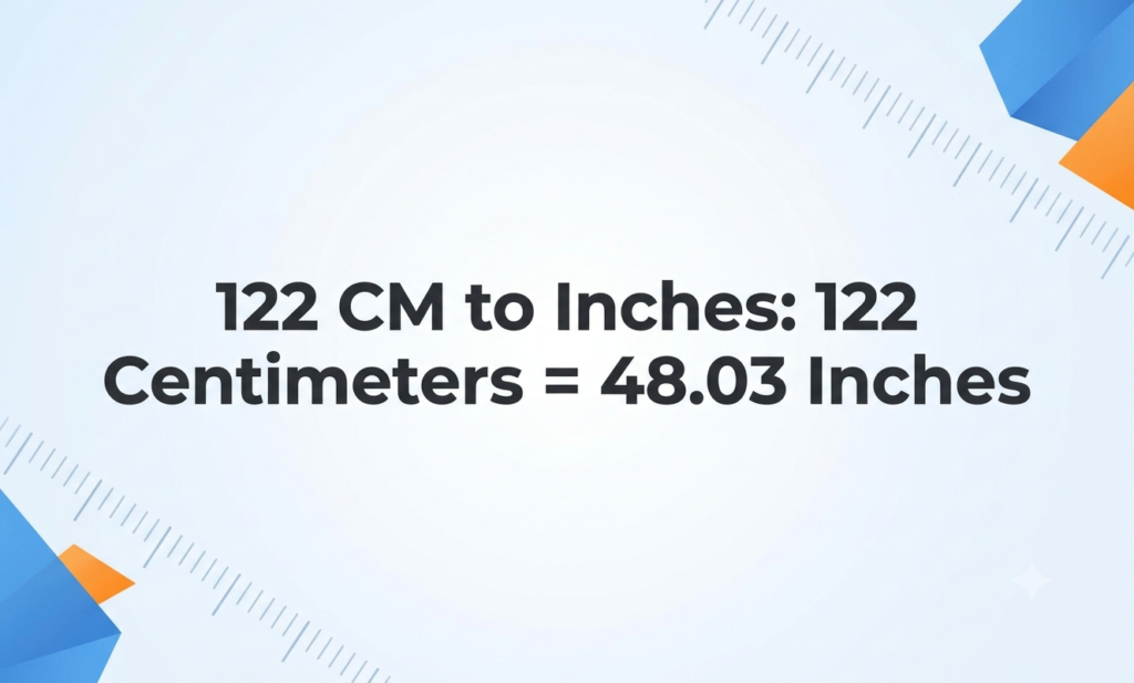 122 cm to inches