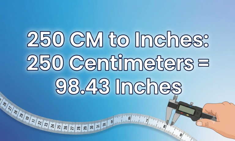 250 cm to inches