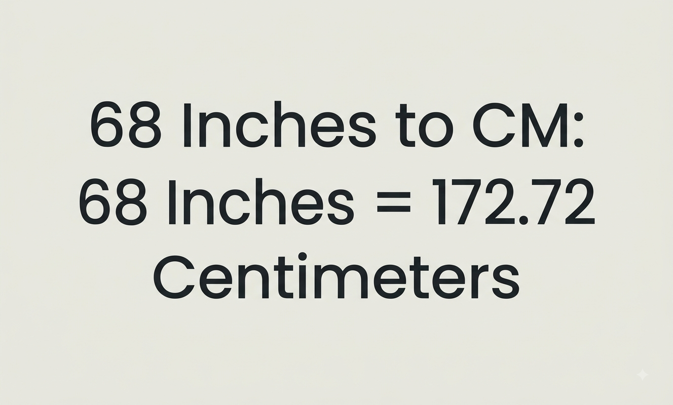 68 inches in cm