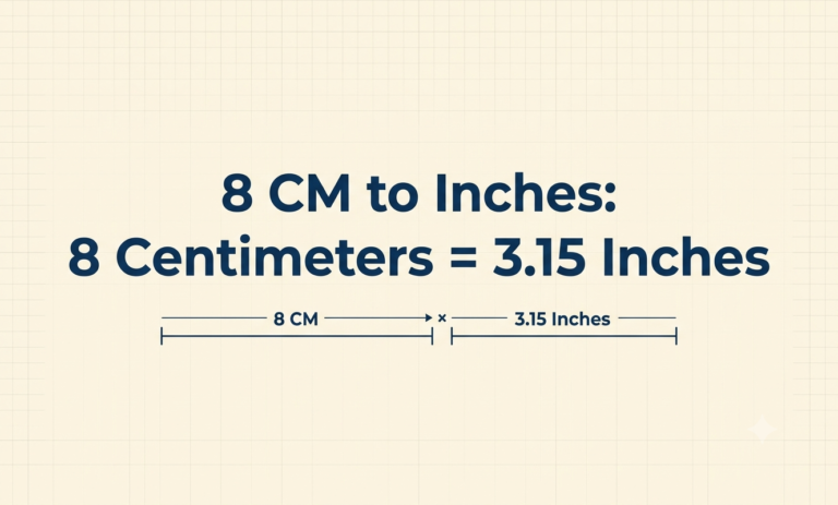 how many inches is 8 cm