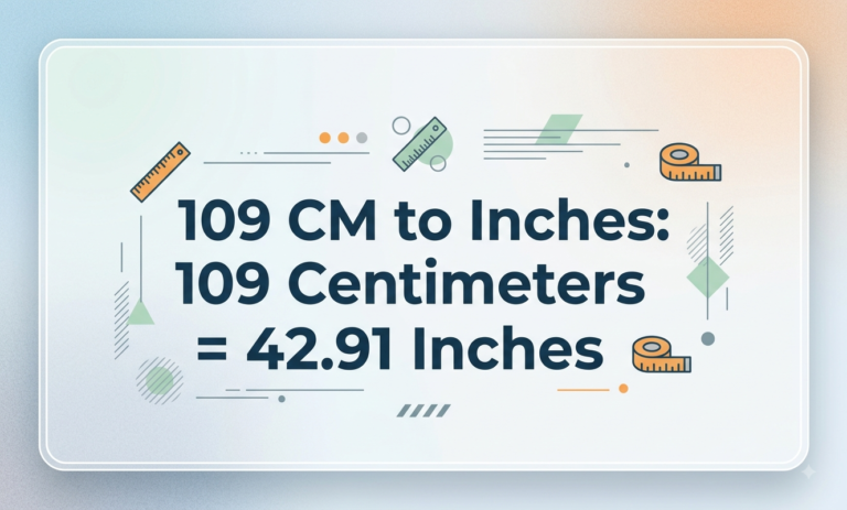 109 cm to inches