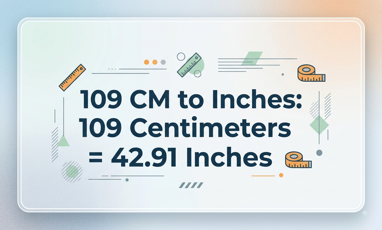 109 cm to inches