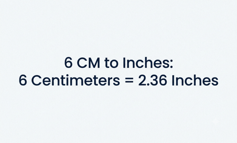 how many inches is 6 cm