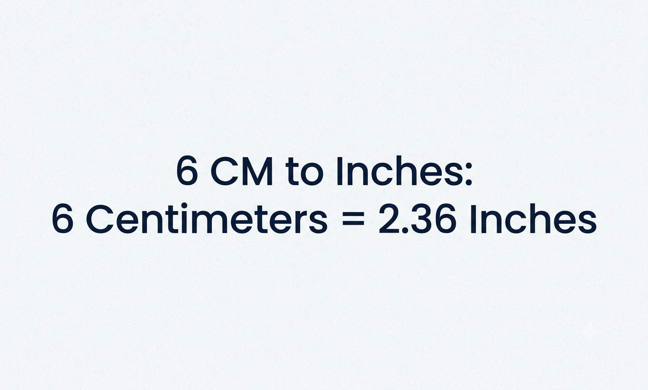 how many inches is 6 cm