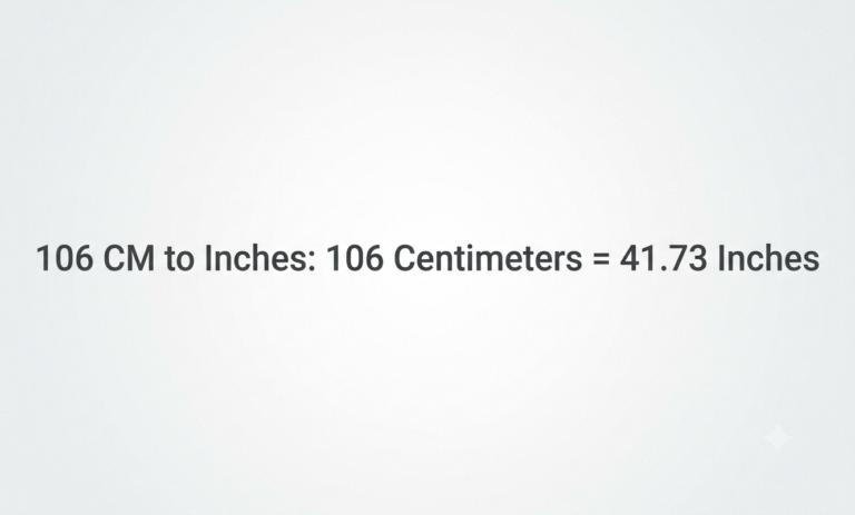 106 cm to inches