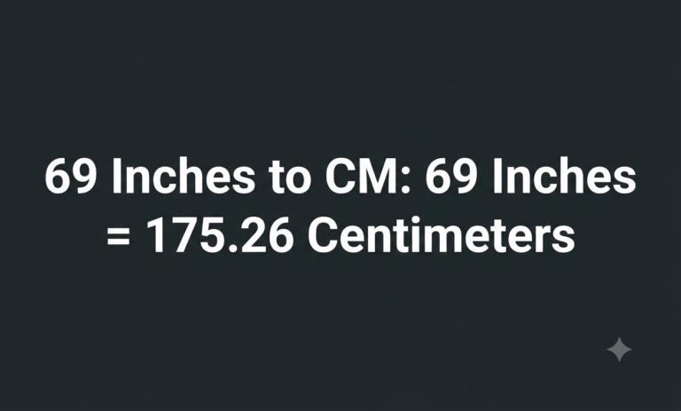 69 inches to cm