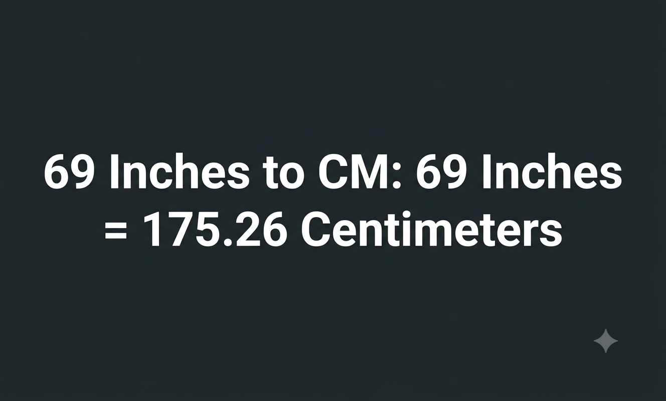 69 inches to cm
