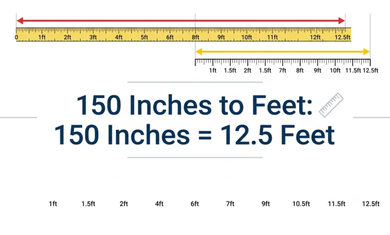 150 inches to feet