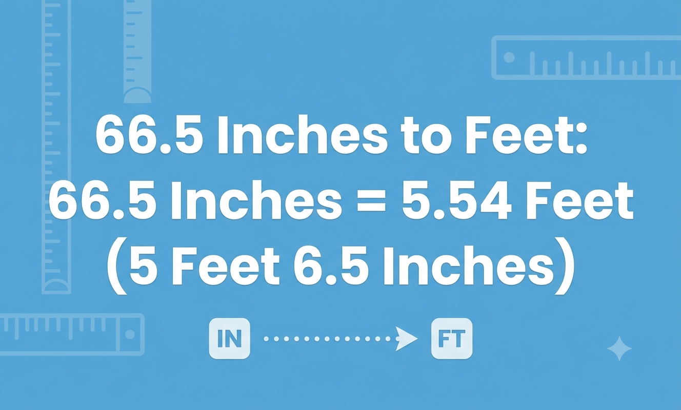 66.5 inches in feet