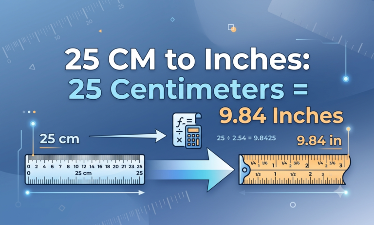 25 centimeters to inches