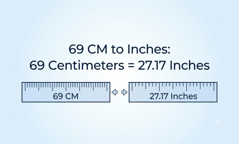 69cm to inches