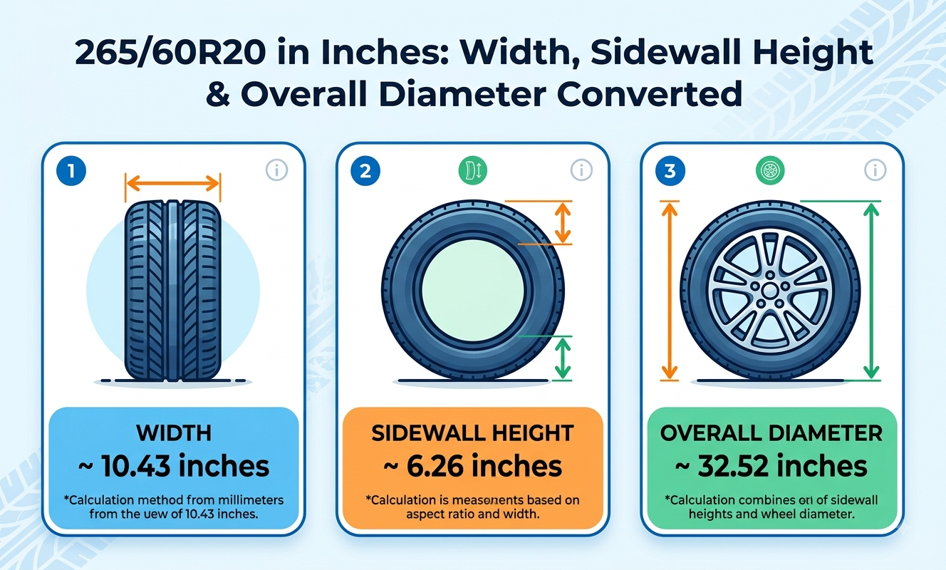 265/60r20 in inches