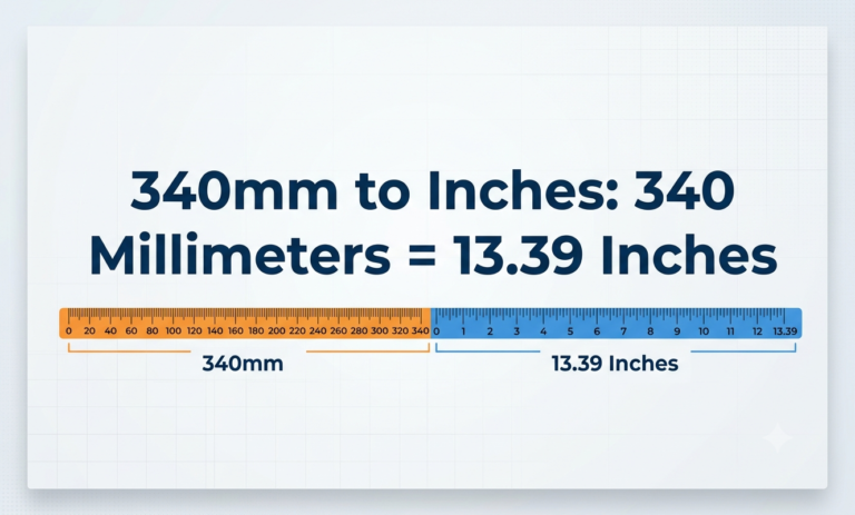 340mm to inches