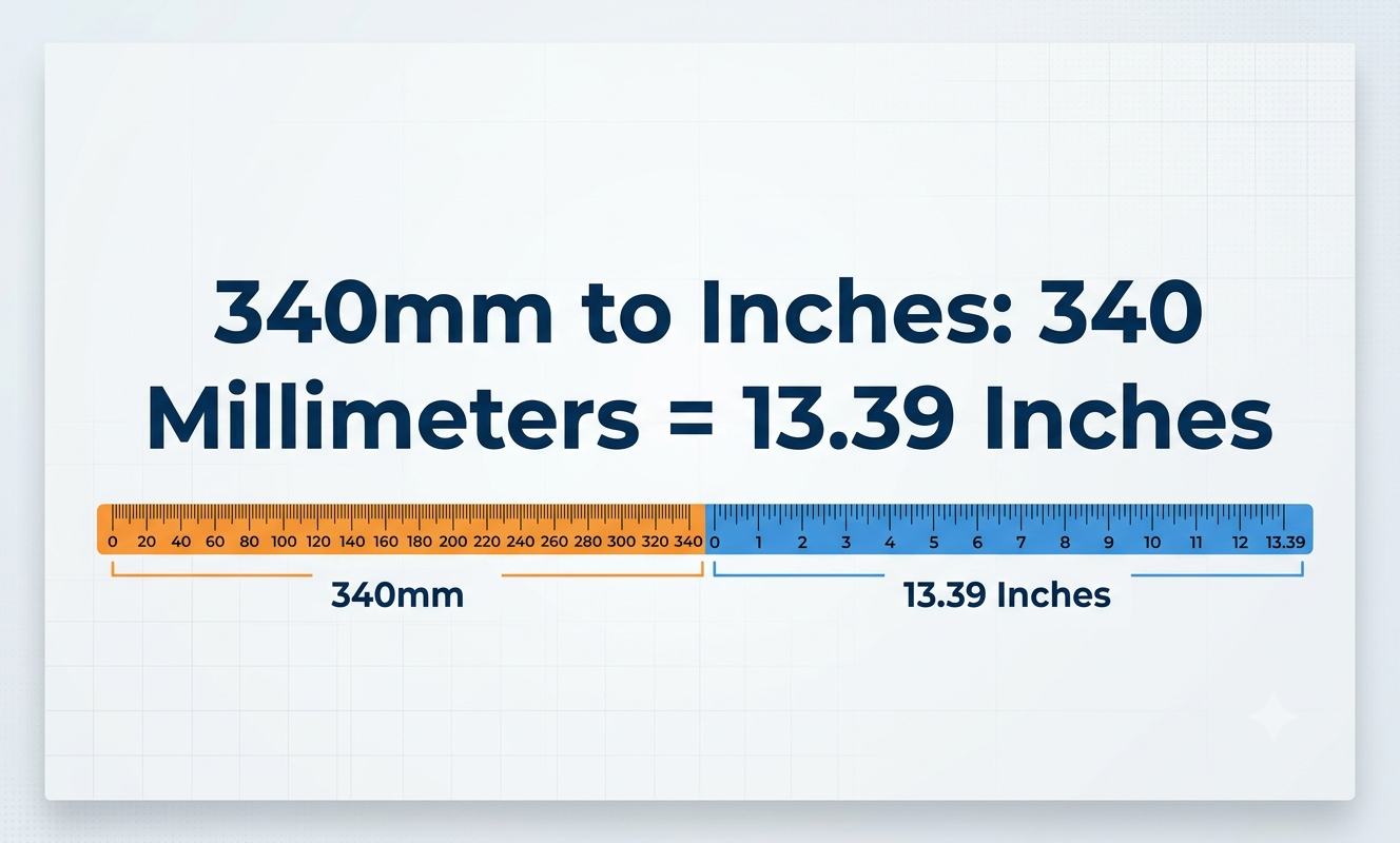 340mm to inches