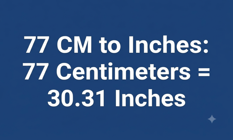 77 cm to inches
