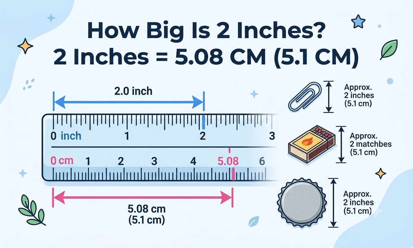 how big is 2 inches
