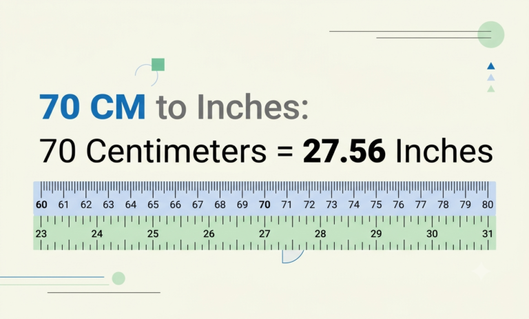 how many inches is 70 cm