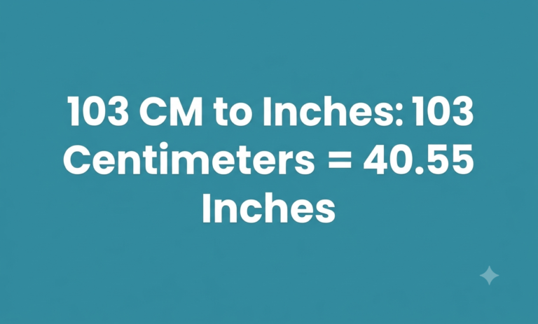 103 cm to inches