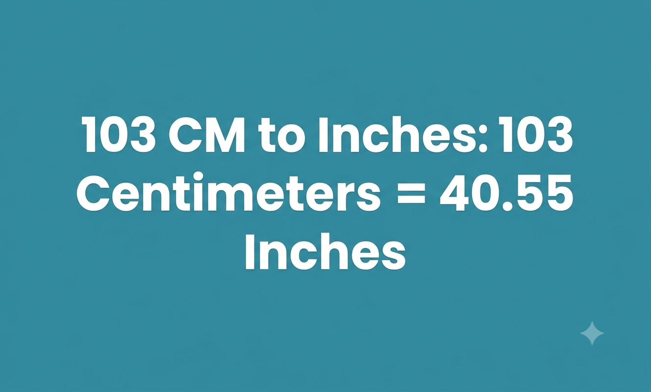 103 cm to inches