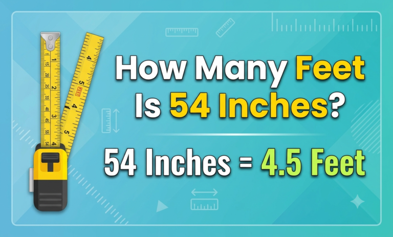 how many feet is 54 inches