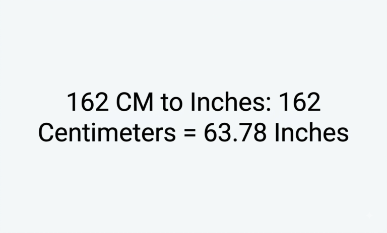 162 cm to inches