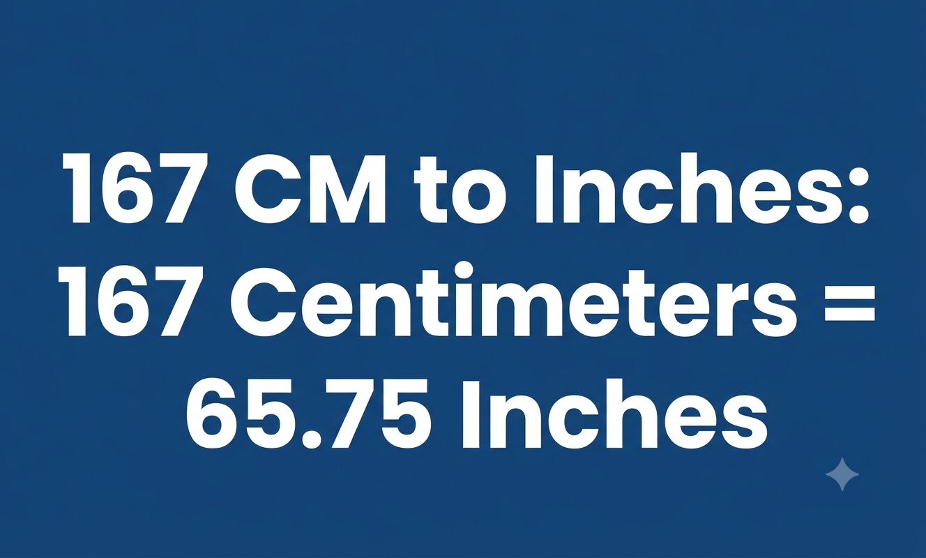 167 cm to inches