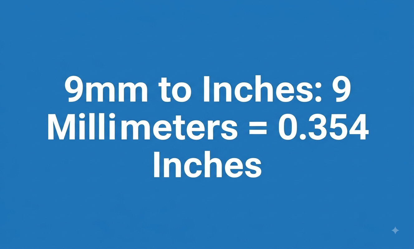 9mm in inches