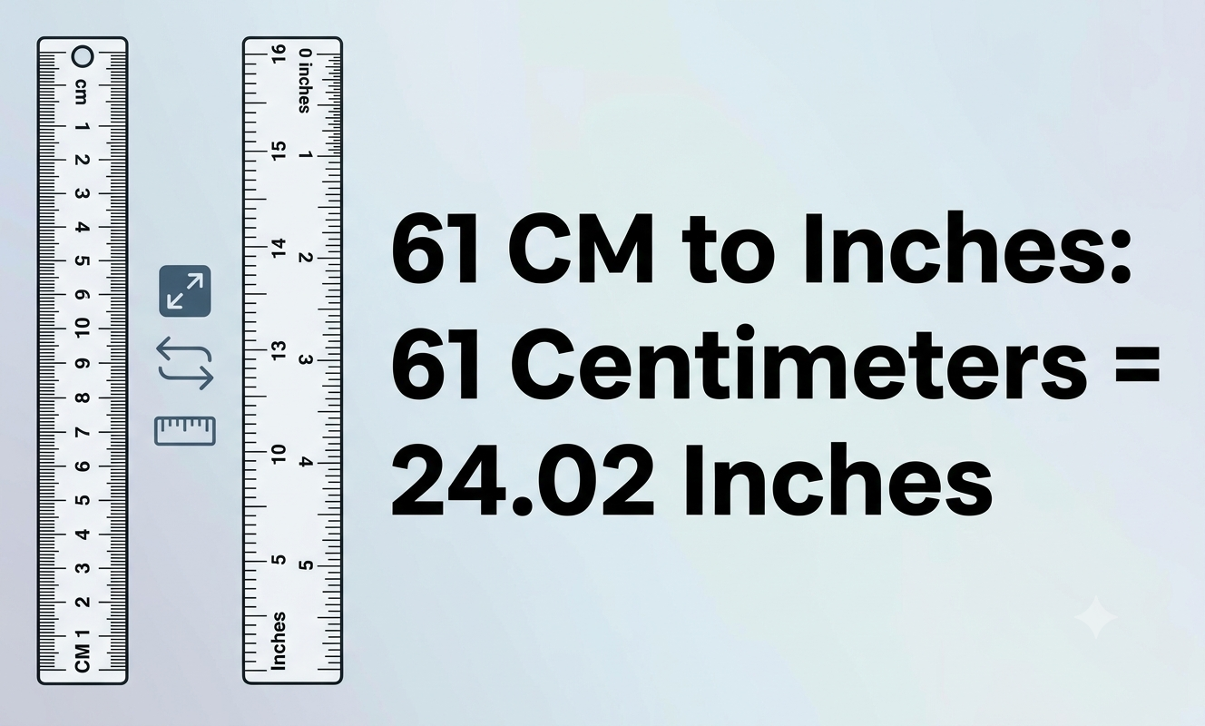 61cm in inches