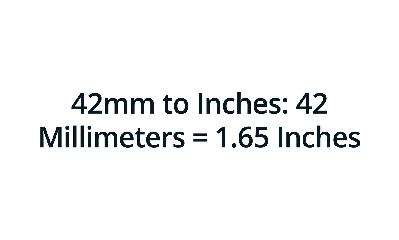 42mm to inches