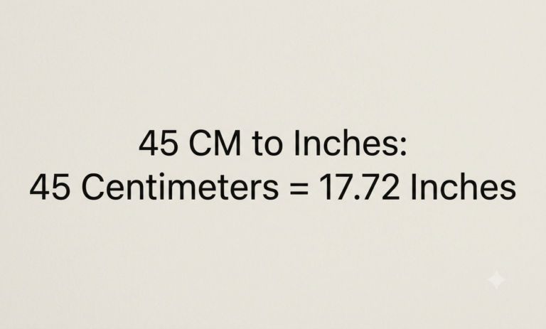 45 cm in inches